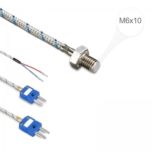 ترموکوپل پیچی تیپ L مس آهن-نیکل رزوه M8 با طول 1 سانتیمتر
