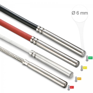 سنسور دمای مقاومتی با پراب قطر 6 میلیمتر